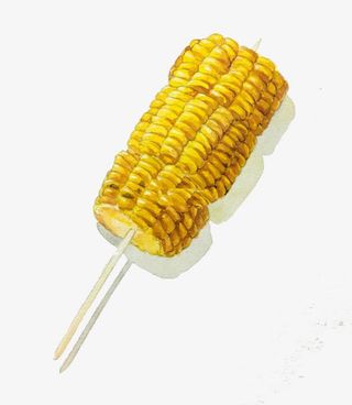 水彩玉米免抠