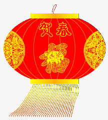 红灯笼贺春春节免抠