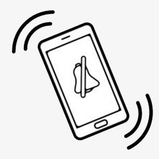 手机线稿喇叭铃声免抠