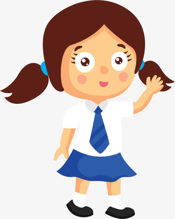 招手的小女孩免抠