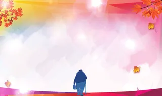几何渐变孤独老人关爱老人公益海报背景素材高清