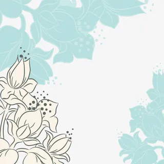 手绘花朵框架免抠