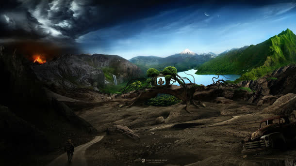 仙境魔幻宽屏背景