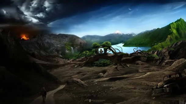 仙境魔幻宽屏背景