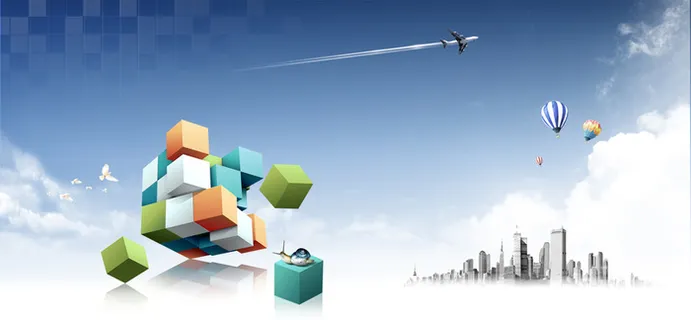 蓝色科技时尚背景高清