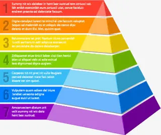 矢量立体金字塔图表免抠