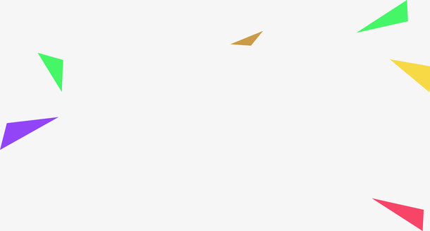 彩色几何招聘海报免抠