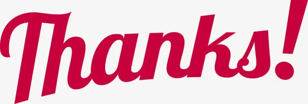 THANKS英文字矢量图免抠