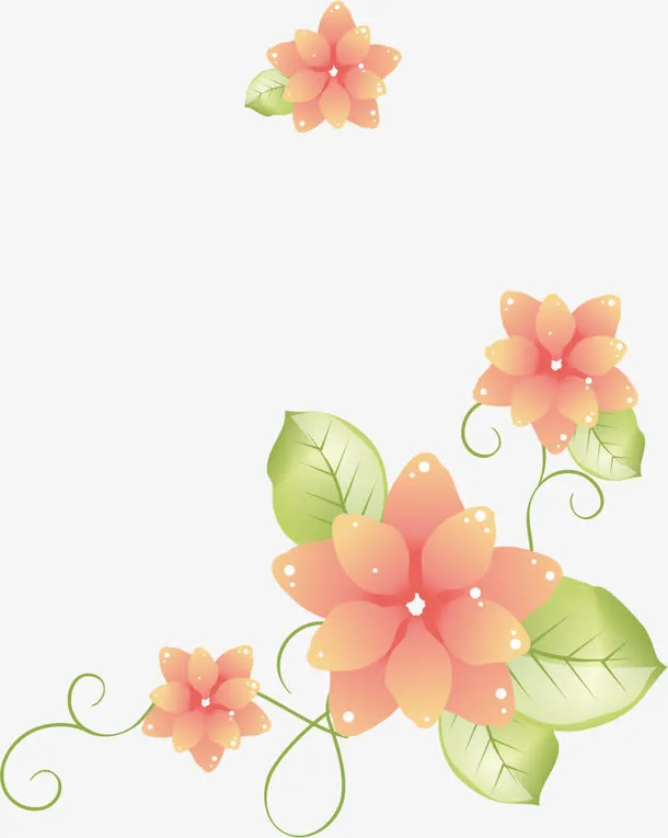 红色花朵免抠