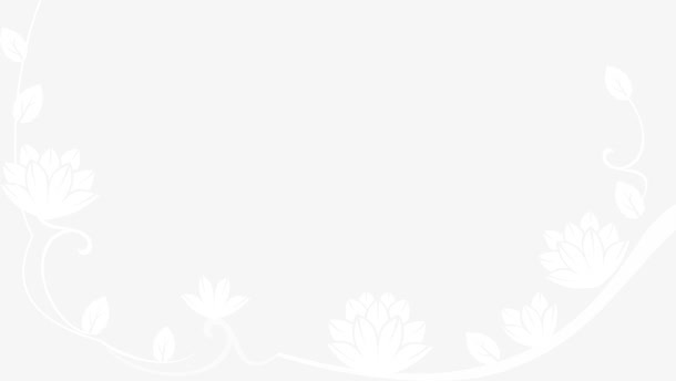 白色矢量莲花背景2免抠