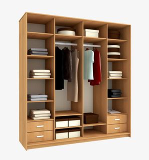原木衣柜免抠