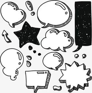 可爱气泡框免抠