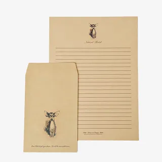 复古麋鹿信封信笺免抠