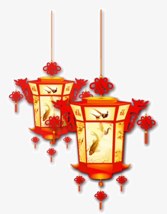 两个红灯笼免抠