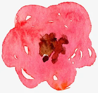 唯美水彩花朵素材免抠