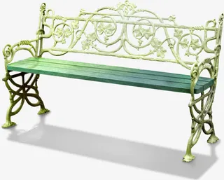 雕花公园长椅免抠