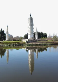 大理三塔建筑景观免抠