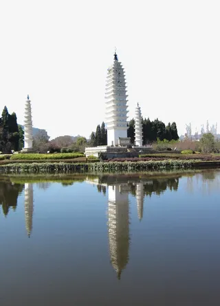 大理三塔建筑景观免抠