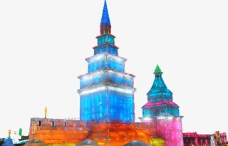 冰雪大世界风景图免抠