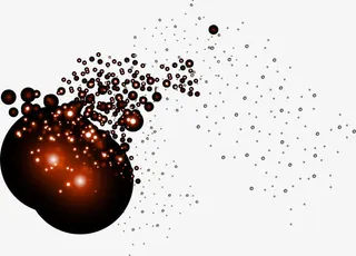 红色清新斑点免抠