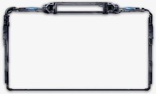 宇宙高科技蓝色边框免抠