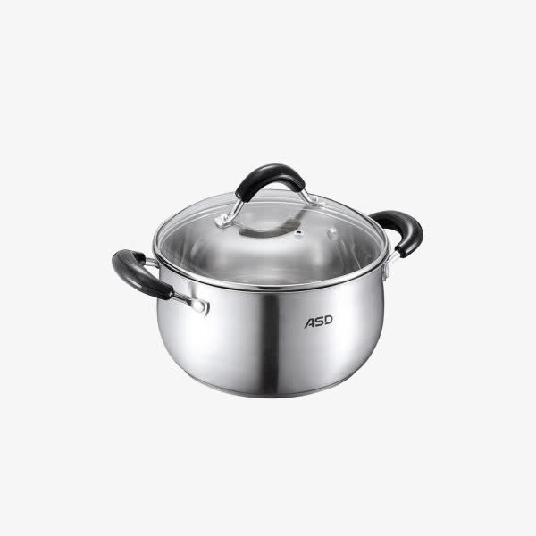 爱仕达可视复底加厚不锈钢汤锅免抠