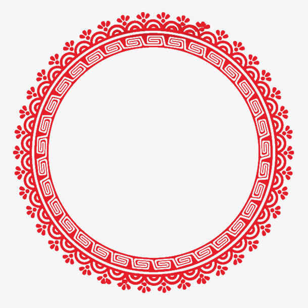 中国 传统年 吉祥如意花环 png素材免抠