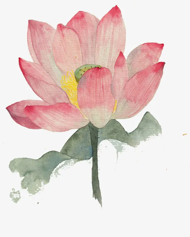 水墨荷花图片素材免抠