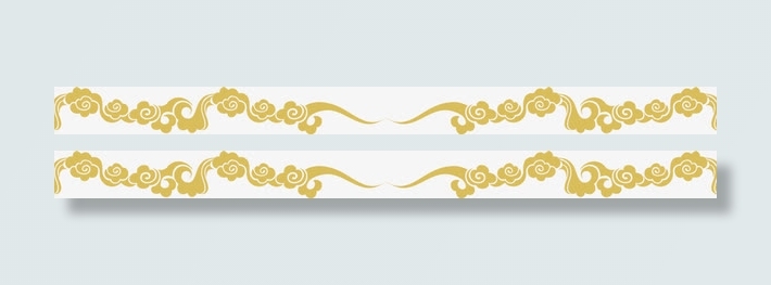 暗色土黄色花朵典雅花纹边框免抠