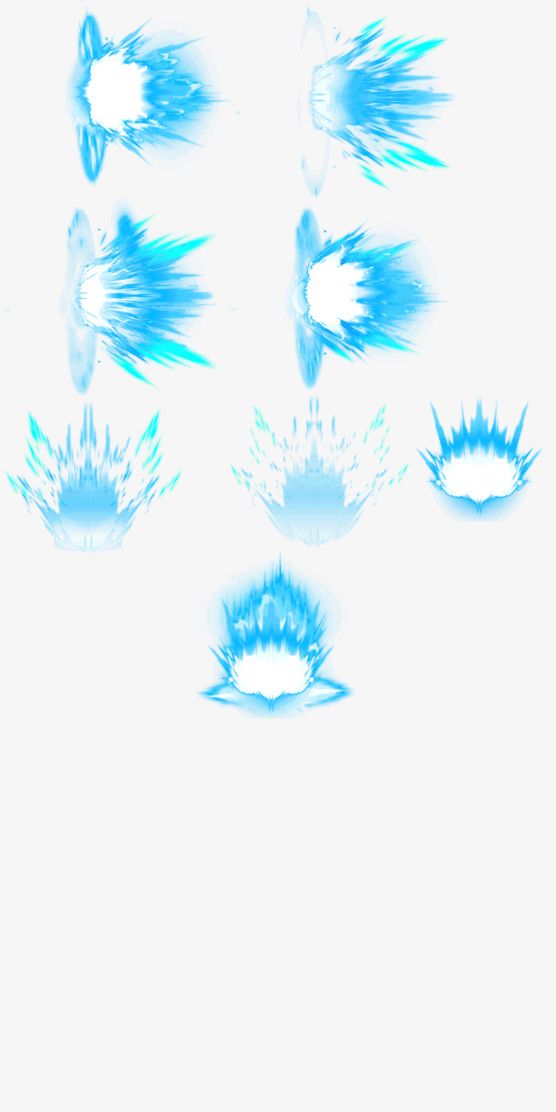 蓝色爆炸特效免抠