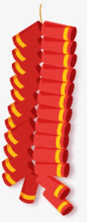 红色的鞭炮免抠