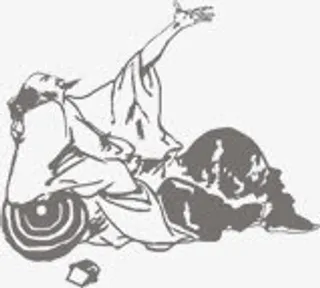 喝酒人物水墨文化免抠