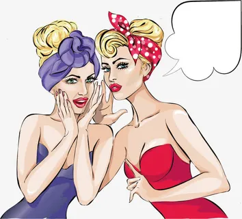 说悄悄话的时尚女郎免抠