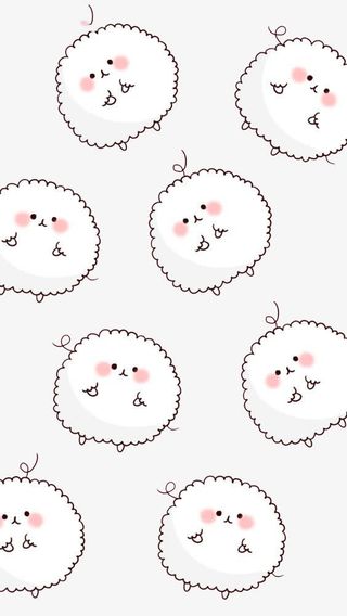 卡通手绘棉花糖背景