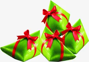 绿色粽子一堆粽子端午节装饰免抠