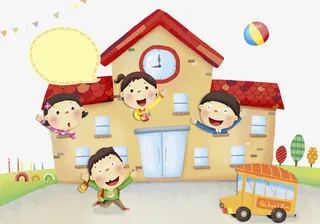 开心的幼儿园免抠