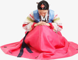 韩国料理朝鲜和服免抠