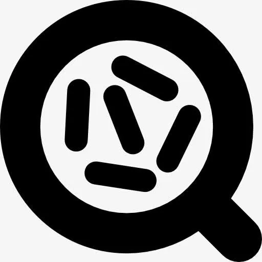 病毒通过放大镜图标免抠