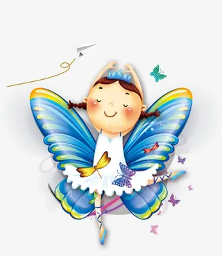 跳舞的小女孩免抠