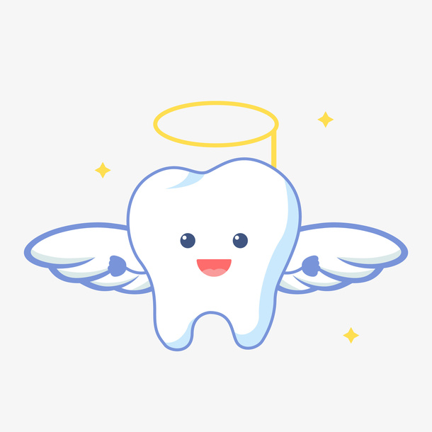 可爱牙齿爱护牙齿免抠
