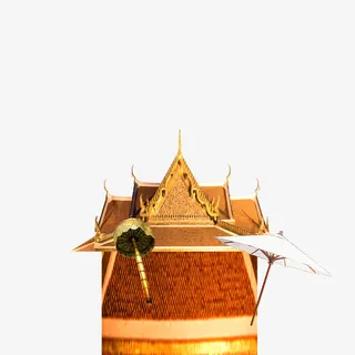 黄色现代海报装饰免抠