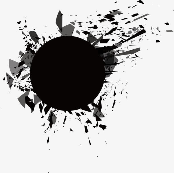 黑色硬朗风格泼墨感素材免抠