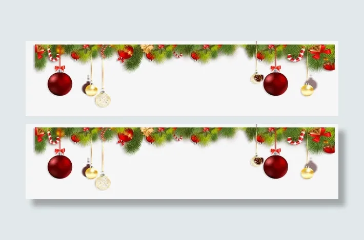 圣诞节顶部装饰免抠