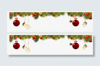 圣诞节顶部装饰免抠