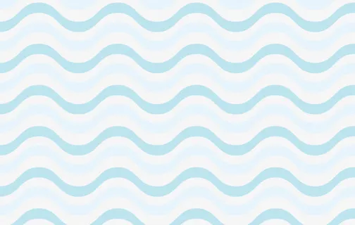 浅蓝色小清新卡通波浪底纹免抠
