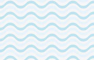 浅蓝色小清新卡通波浪底纹免抠