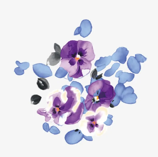 手绘喇叭花免抠