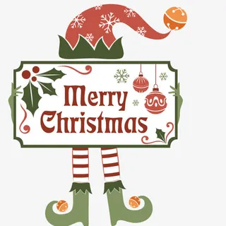 圣诞节展示公告板免抠