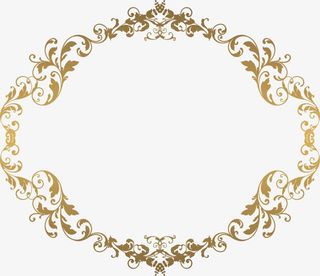 金色树藤框架免抠