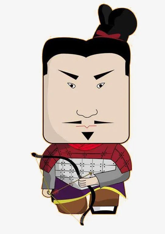 古代士兵卡通兵马俑免抠